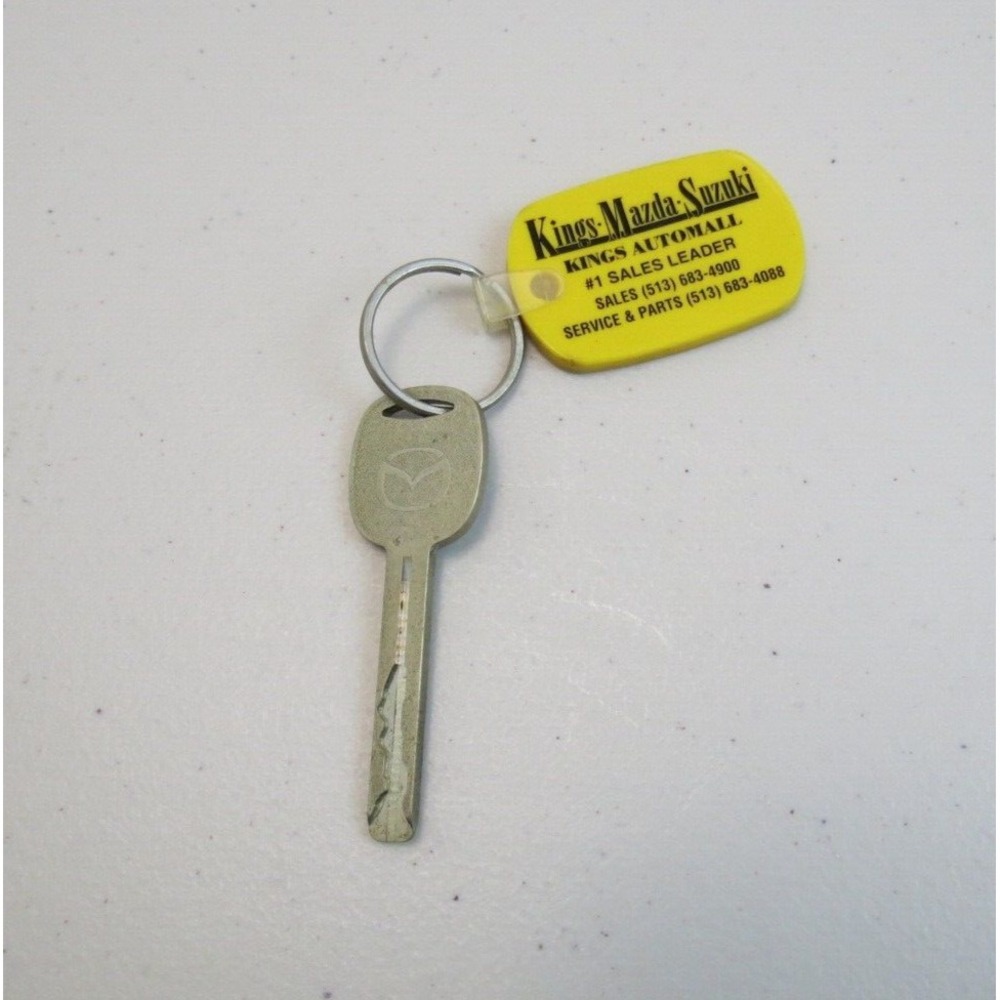 Vintage Mazda Key With Keychain Advertisement Kings Auto Mall Mason Ohio